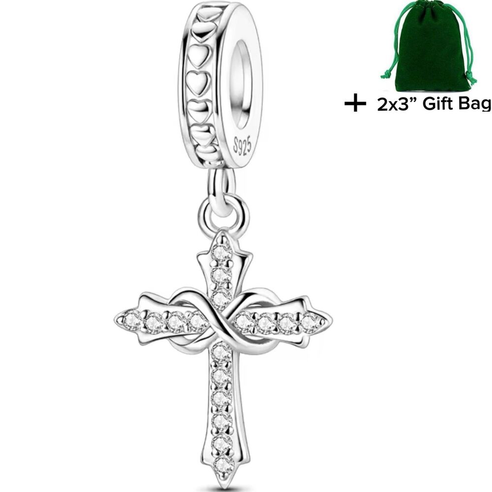 Cross Dangle Charm | 925 Silver | Brand New